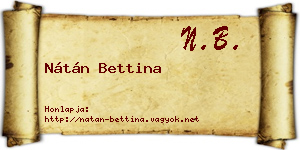 Nátán Bettina névjegykártya