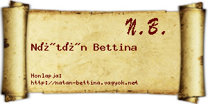 Nátán Bettina névjegykártya