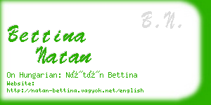 bettina natan business card